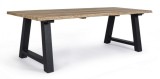 Cumpara ieftin Masa aluminiu gri antracit lemn maro Rolland 240x100x77 cm