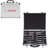 Set 11 accesorii Bosch SDS-PLUS, datla, burghie pentru beton + cutie depozitare