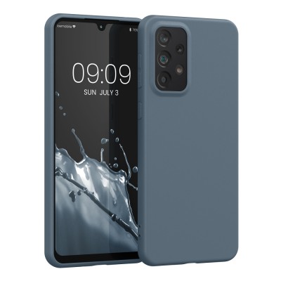 Husa Kwmobile pentru Samsung Galaxy A33 5G, Silicon, Albastru, 57806.202 foto