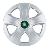 Set 4 Capace Roti 15 inchi (R15) Bis Gri, Compatibile Cu Skoda Verde, Autohelix MSA