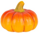 Decoratiune dovleac ceramic teracota pentru gradina si Halloween 13,8 cm