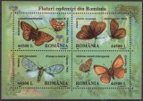 RO-0096-ROMANIA 2002-Lp 1591-FLUTURI endemici din Romania,bloc 322,MNH, Nestampilat