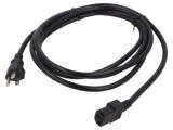 Cablu Alimentare 2m Negru 3x14AWG IEC C13 la NEMA 5-15