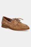 Steve Madden mocasini din piele &icirc;ntoarsă Ports culoarea maro, cu toc plat, 11003906