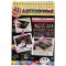 Caiet cu fise razuibile Cyrax, DIY Magic Scratch, 12 File, Curcubeu, Creion din Lemn, Cartonase negre, 26 x 19 cm, Multicolor