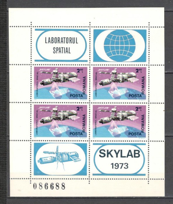 Romania.1974 Cosmonautica:Skylab-Bl. ZR.522