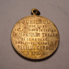 Medalie Regele Carol I si Imparatul Traian 1906