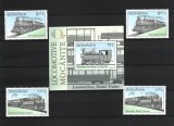 ROMANIA 2018 - LOCOMOTIVE, MOCANITE, SERIE+VINIETA, MNH - LP 2208, Nestampilat