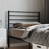 VidaXL Tăblie de pat metalică, negru, 107 cm