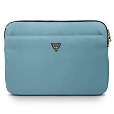 Husa Premium Originala Guess Sleeve Laptop / Macbook 13 Inch Albastru, Nylon Triangle Logo - Gucs13ntmllb foto