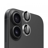 Folie de protectie Camera Spate Blueo Metal Frame pentru Apple iPhone 16 Plus / 16, Sticla Securizata, Transparenta