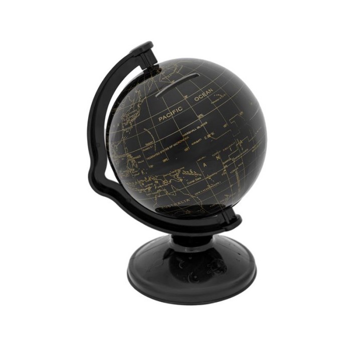 Pusculita cu forma Glob Pamantesc, 10x16 cm, Plastic, ATU-086505