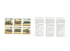 Iugoslavia 1992 - Locomotive cu aburi, trenuri, cai ferate, bloc neuzat in carnet