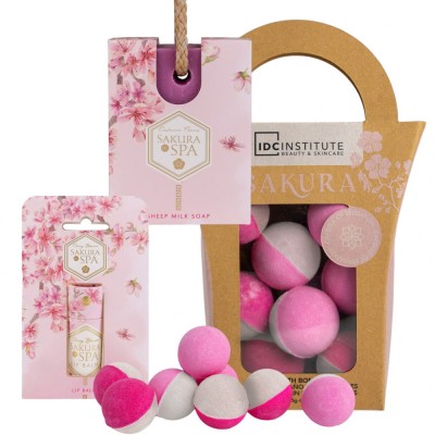 Pachet ingrijire corporala (sapun, bile solubile baie, balsam de buze) Sakura Spa, Accentra foto
