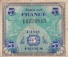 FRANTA 5 francs 1944 VF!!!