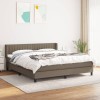 VidaXL Pat box spring cu saltea, gri taupe, 160x200 cm material textil 3129885
