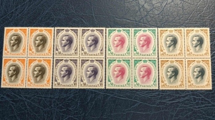 Monaco 1959 - Prince Rainier III, serie neuzata de 4