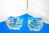 Suporturi lumanare cristal suflat in mulaj - Demant - design Gote Augustsson