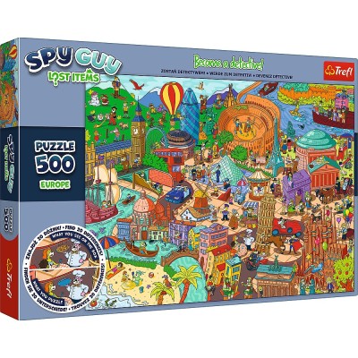 PUZZLE TREFL 500 SPY GUY OBIECTE PIERDUTE IN EUROPA SuperHeroes ToysZone foto