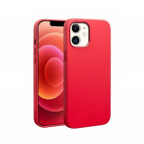 Husa Telefon QIALINO iPhone 12 / 12 Pro TPU Din Piele Ecologica Rosie, Apple