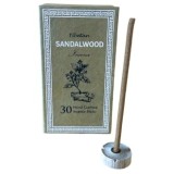 Tamaie Himalayana Lemn de Santal - 30 Betisoare Parfumate + Suport Lemn, Aromaterapie Meditatie, Cadou Eco-Friendly