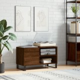 Gossi dulap pentru discuri stejar maro, 85x38x48 cm, lemn prelucrat