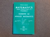 MIRCEA GANGA MATEMATICA ELEMENTE DE ANALIZA MATEMATICA CLASA A XI A MANUAL 2004