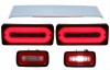Stopuri Full LED cu Lampa Ceata si Eleron Portbagaj MERCEDES Benz W463 G-Class (1989-2015) Rosu Semnalizare Dinamica Performance AutoTuning, KITT