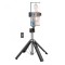 Selfie Stick Hoco K18 trepied Bluetooth cu telecomanda, Negru