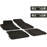 Set Covorase Auto Cauciuc Umbrella Pentru Skoda Superb (2002-2008) + Suport Numar Inmatriculare Mega Drive Simplu Set 2 Buc