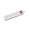 Prelungitor 1.5m 4 prize cu intrerupator, alb, Inlet