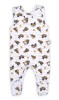 Romper de bumbac 100% (181023) Colectia &quot;Big Trucks&quot; 2021 Alba Marimea 74