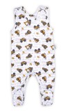 Romper de bumbac 100% (181023) Colectia &quot;Big Trucks&quot; 2021 Alba Marimea 74