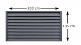 Gard metalic jaluzea Gri antracit 200 cm / 105 cm Suruburi ascunse Grosime 0.6