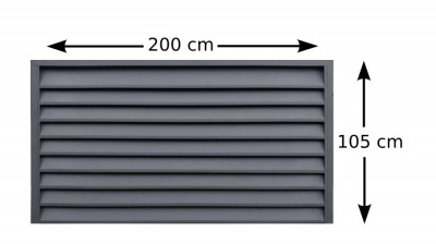 Gard metalic jaluzea Gri antracit 200 cm / 105 cm Suruburi ascunse Grosime 0.6 foto