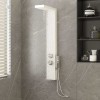VidaXL Sistem panou de duș din aluminiu, alb 151415
