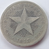 Cuba 20 centavos 1915 argint, America Centrala si de Sud