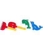 Set Lopata Grebla 2 Forme Joaca Nisip Zapada Gradina Plastic Varsta 3 ani+