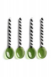 &amp;k amsterdam set de linguri Spoon Duet Green 4-pack