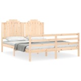 Cumpara ieftin Cadru de pat cu tablie, 160x200 cm, lemn masiv