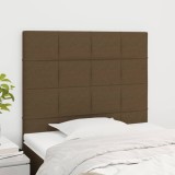 Cumpara ieftin Tăblii de pat, 2 buc, maro &icirc;nchis, 80x5x78/88 cm, textil