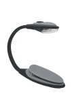 Cumpara ieftin Lampă de citit LED cu clemă, reglabilă, 25 x 2,5 cm, neagră/gri