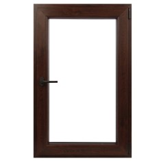 Fereastra PVC termopan Salamander, 7 camere, nuc, 86 x 114 cm, dubla deschidere, dreapta