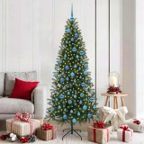 vidaXL Brad de Crăciun artificial cu 300 LED Verde 180 cm PE și PVC 3397361