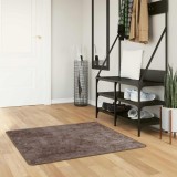 vidaXL Covor Runner MARSA Gri 100 x 100 cm Poliester și PVC 42023197