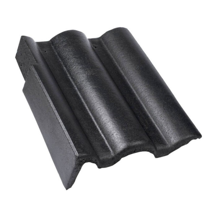 Tigla laterala stanga BMI Bramac, Romana, antracit, suprafata Novo, 330 x 420 mm