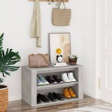 vidaXL Pantofar, gri beton, 75x35x45 cm, lemn compozit