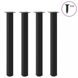vidaXL Picioare de masă de bar, 4 buc., negru, 100-102 cm, oțel