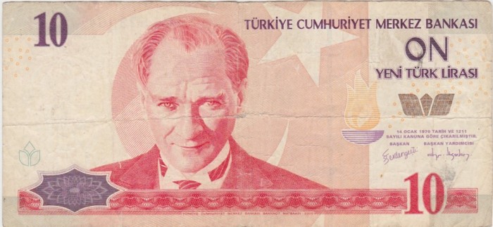 Turcia 10 Lire 2005 F