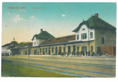 4671 - LUNCA MURESULUI, Mures, Railway Station, Romania - old postcard - unused foto
